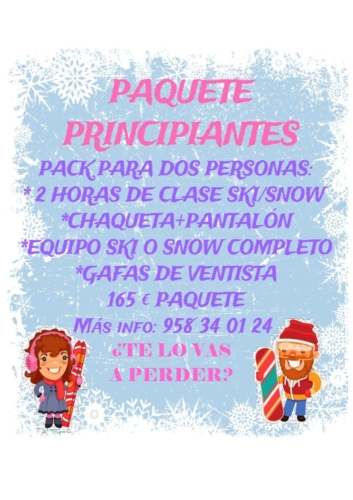 principiantes sierra nevada alquiler ropa